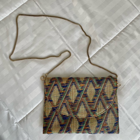 Colorful Straw Crossbody Bag - Picture 1 of 8